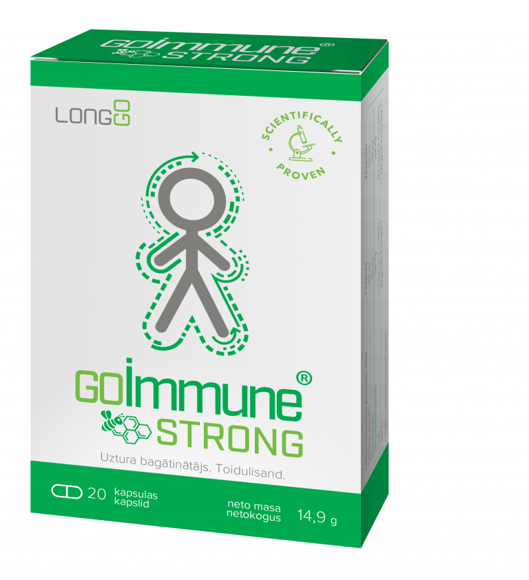 Silvanols šajā vīrusu periodā īpaši akcentē uz zinātniskiem pētījumiem pamatotu un izstrādātu līdzekli organisma aizsargspēju stiprināšanai – GoImmune STRONG 1 goimmune strong 20kapsulas lv ee 768x842 1